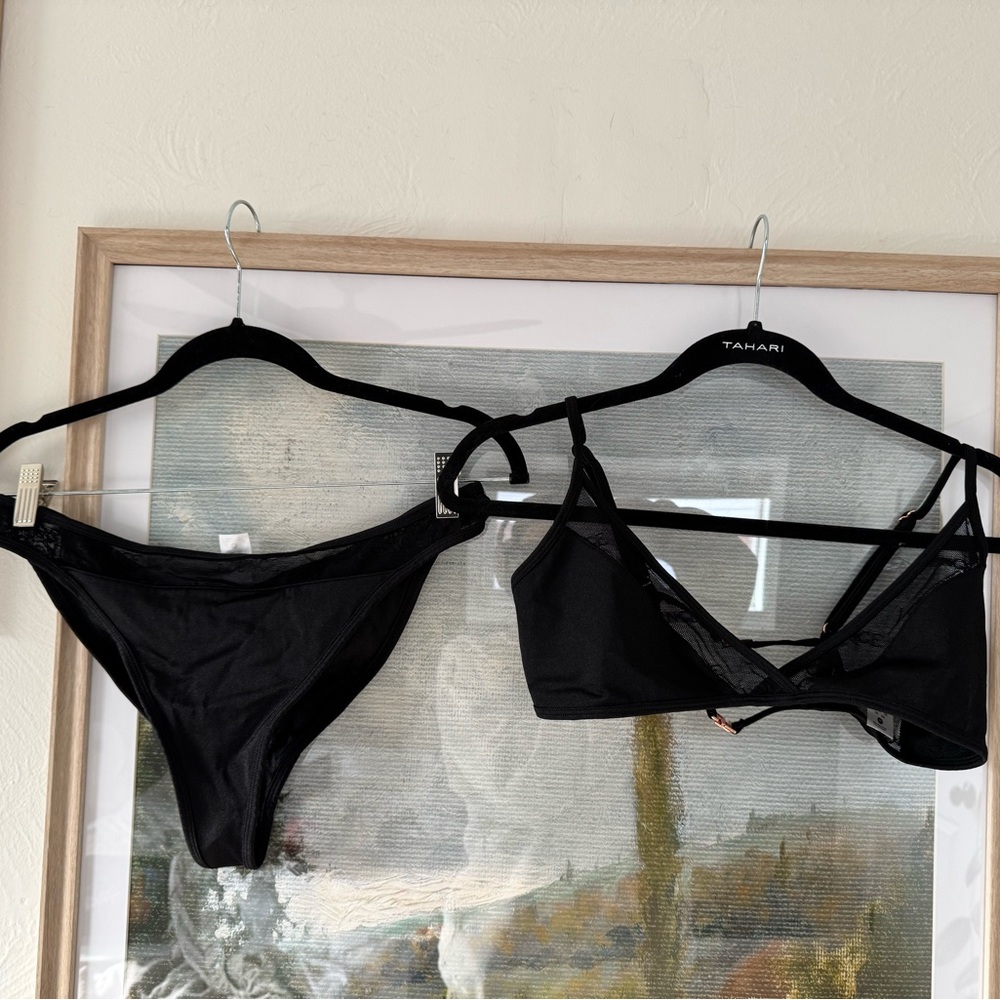 Lounge Black Mesh Eleuthera Bikini Set